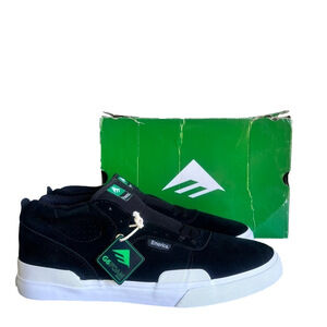 Emerica Pillar Mid Top Men's Black White Gold Shoe Size 14 #B1431